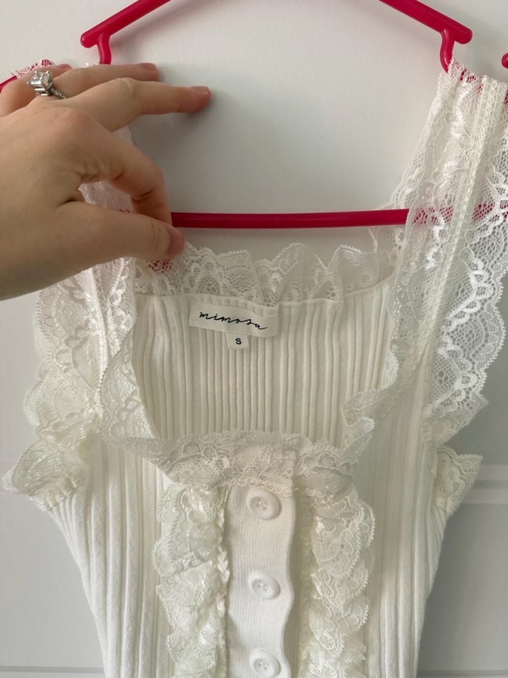 White Lace Tank Top - Picture 2 of 3